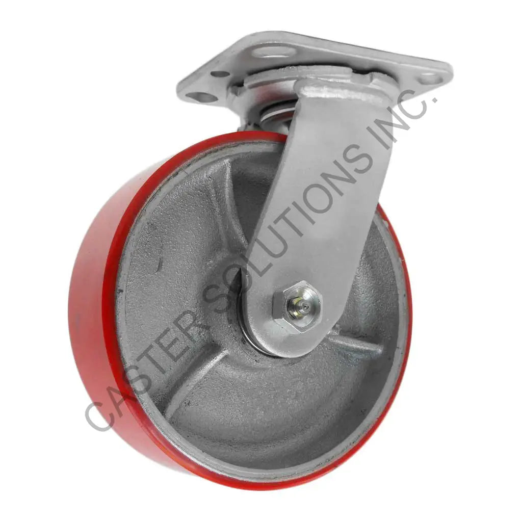 8" x 2" Swivel Plate Caster with Polyon™ Wheel
