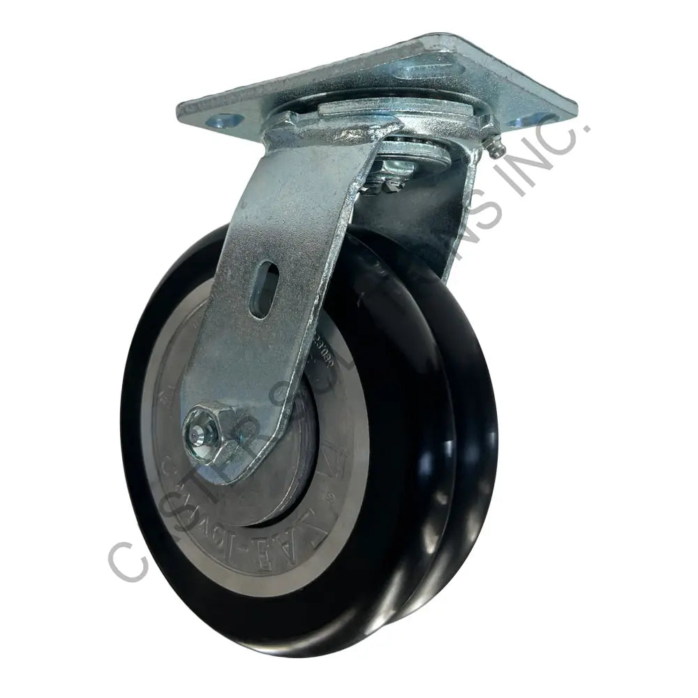 8" x 2" Swivel Plate Caster with Swivel-EAZ® Wheel