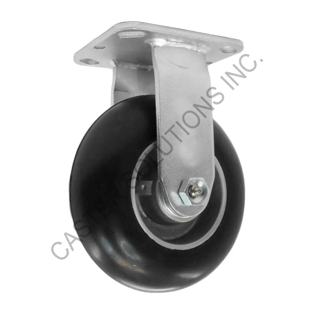 8" x 2" Rigid Plate Caster with Dura-Cushion™ Wheel