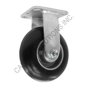 8" x 2" Rigid Plate Caster with Dura-Cushion™ Wheel