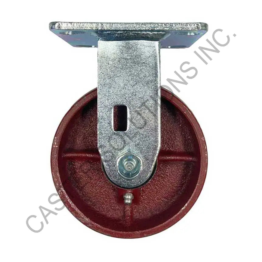 8" x 2" Rigid Plate Caster with Ductile Steel Wheel