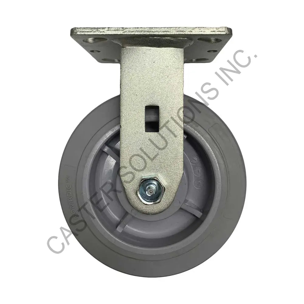 8" x 2" Rigid Plate Caster with Nomadic™ Wheel