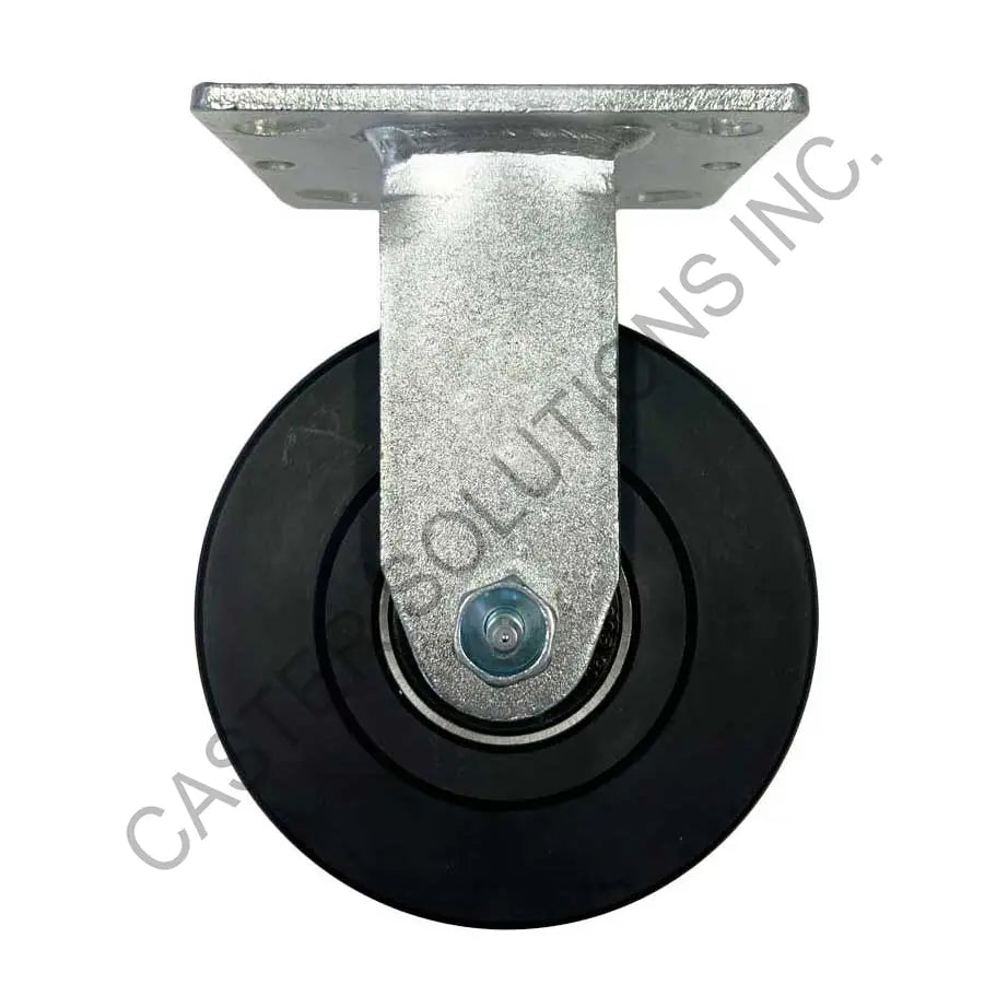 8" x 2" Rigid Plate Caster with IronMan™ Wheel