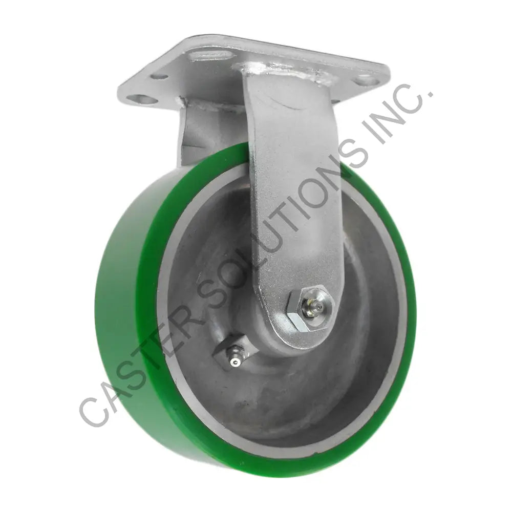 8" x 2" Rigid Plate Caster with Polyon-Al™ Wheel