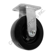 8" x 2" Rigid Plate Caster with Phenolic Wheel