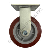 8" x 2" Rigid Plate Caster with Polymadic™ Wheel