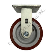 8" x 2" Rigid Plate Caster with Poly-Pro™ Wheel