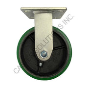 8" x 2" Rigid Plate Caster with Polyon™ Wheel