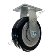 8" x 2" Rigid Plate Caster with Swivel-EAZ® Wheel