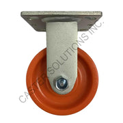 8" x 2" Rigid Plate Caster with Super Poly Wheel