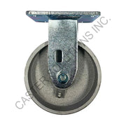 8" x 2" Rigid Plate Caster with Semi-Steel Wheel