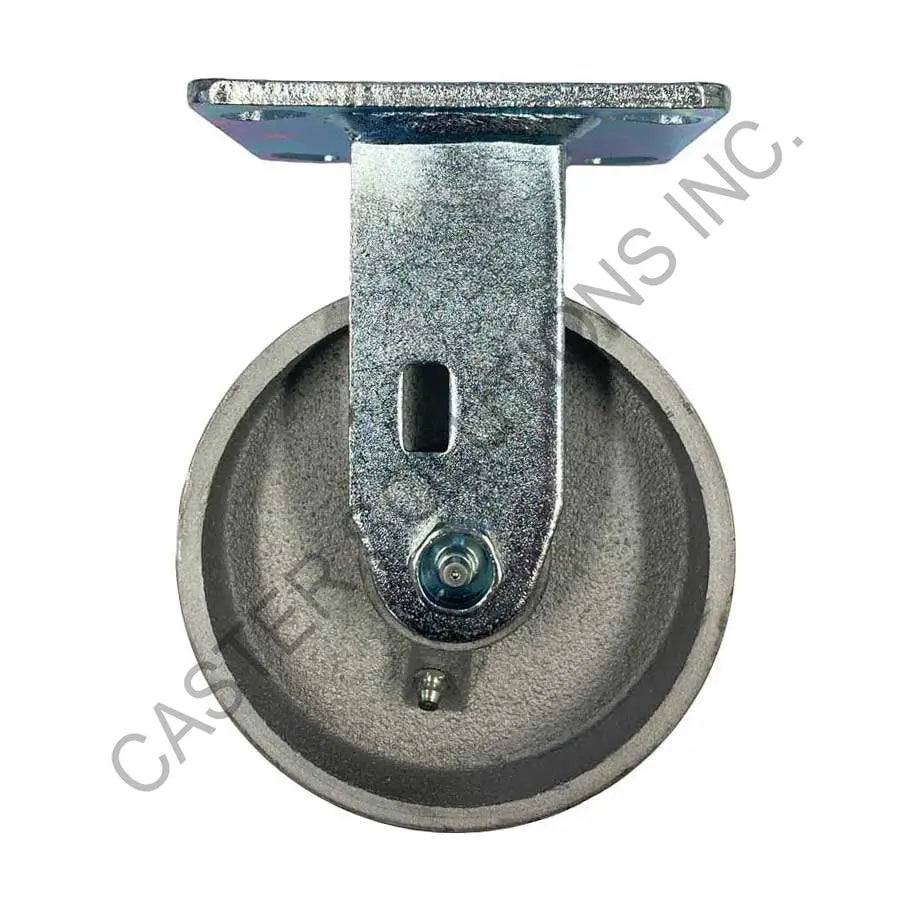 8" x 2" Rigid Plate Caster with Semi-Steel Wheel