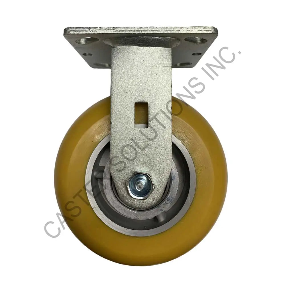 8" x 2" Rigid Plate Caster with UltraFlex™ Wheel