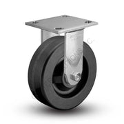 8" x 2" Rigid Plate Caster with Phenolic Wheel