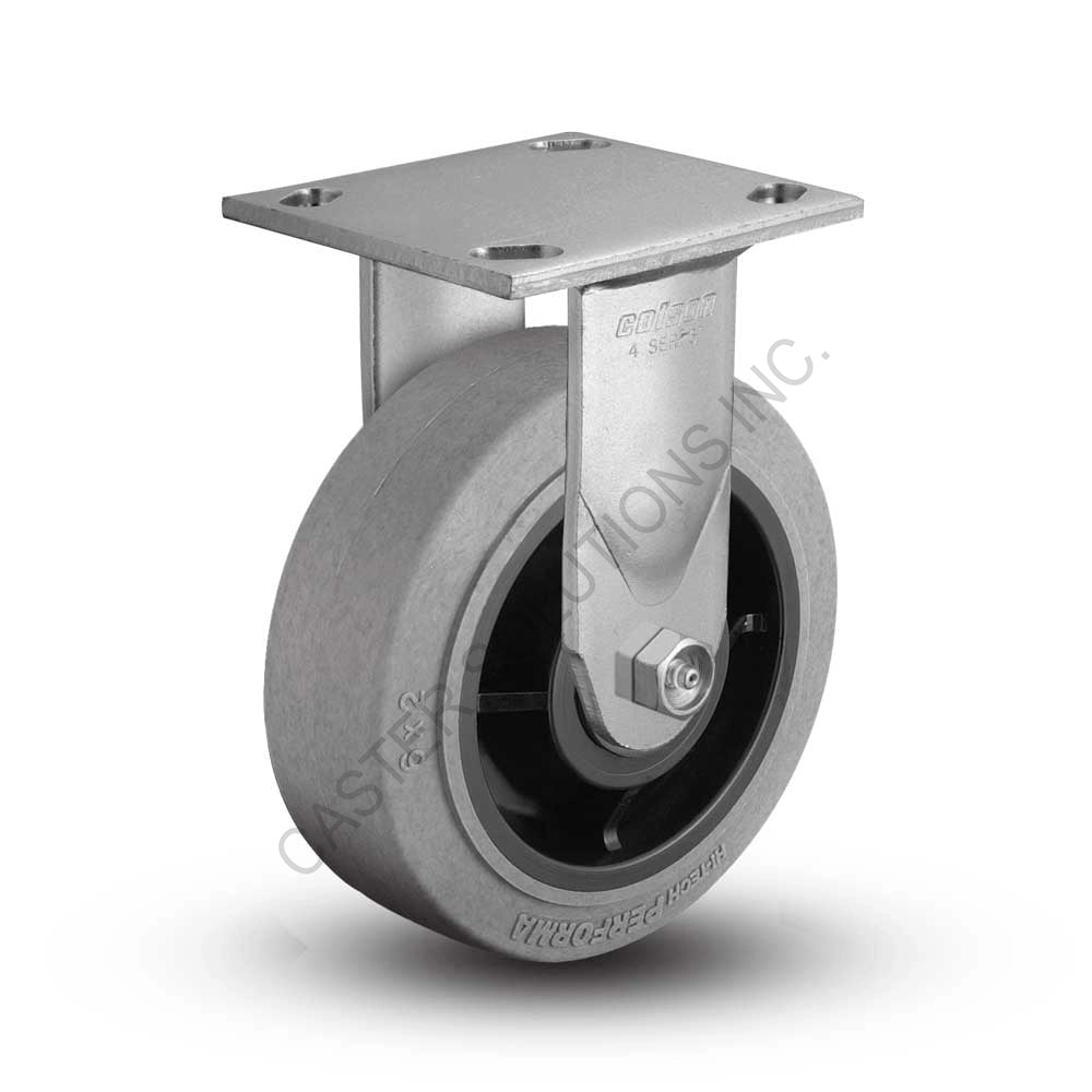 8" x 2" Rigid Plate Caster with Performa Conductive Wheel
