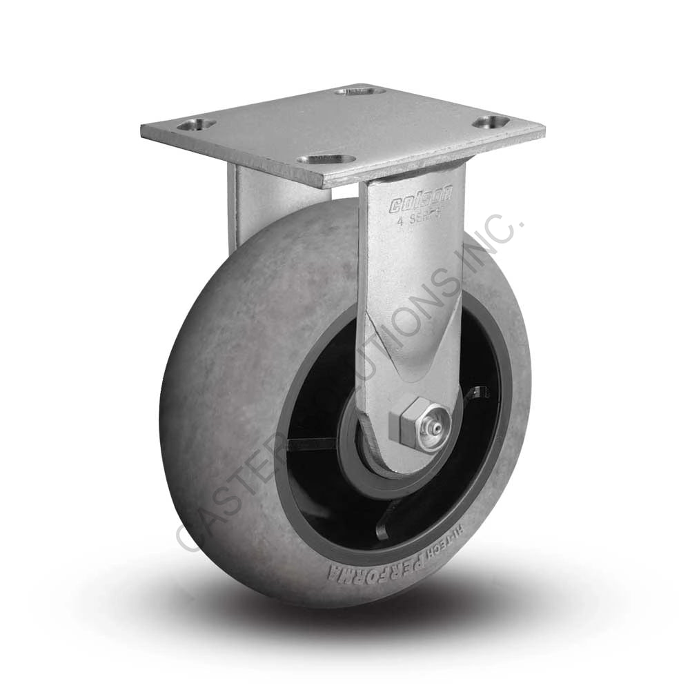 8" x 2" Rigid Plate Caster with Performa Conductive Wheel