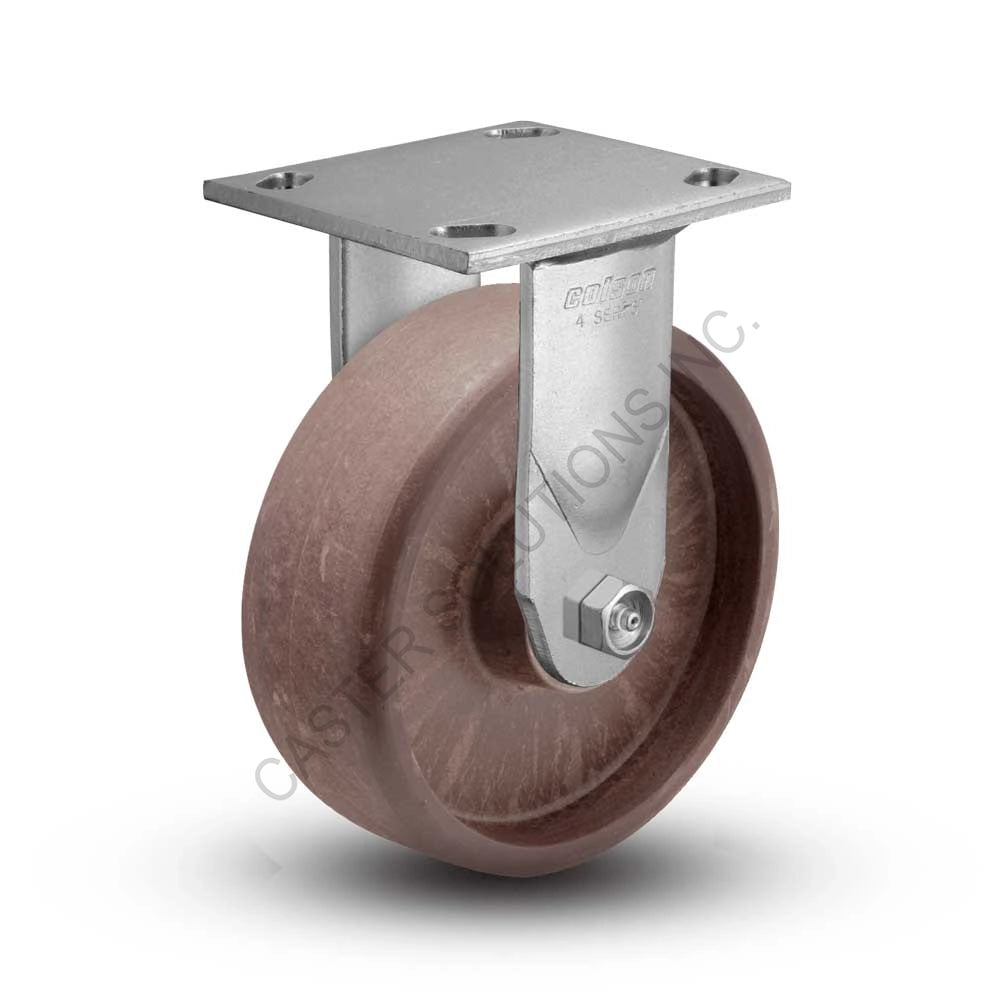 5" x 2" Rigid Plate Caster with Thermo Wheel