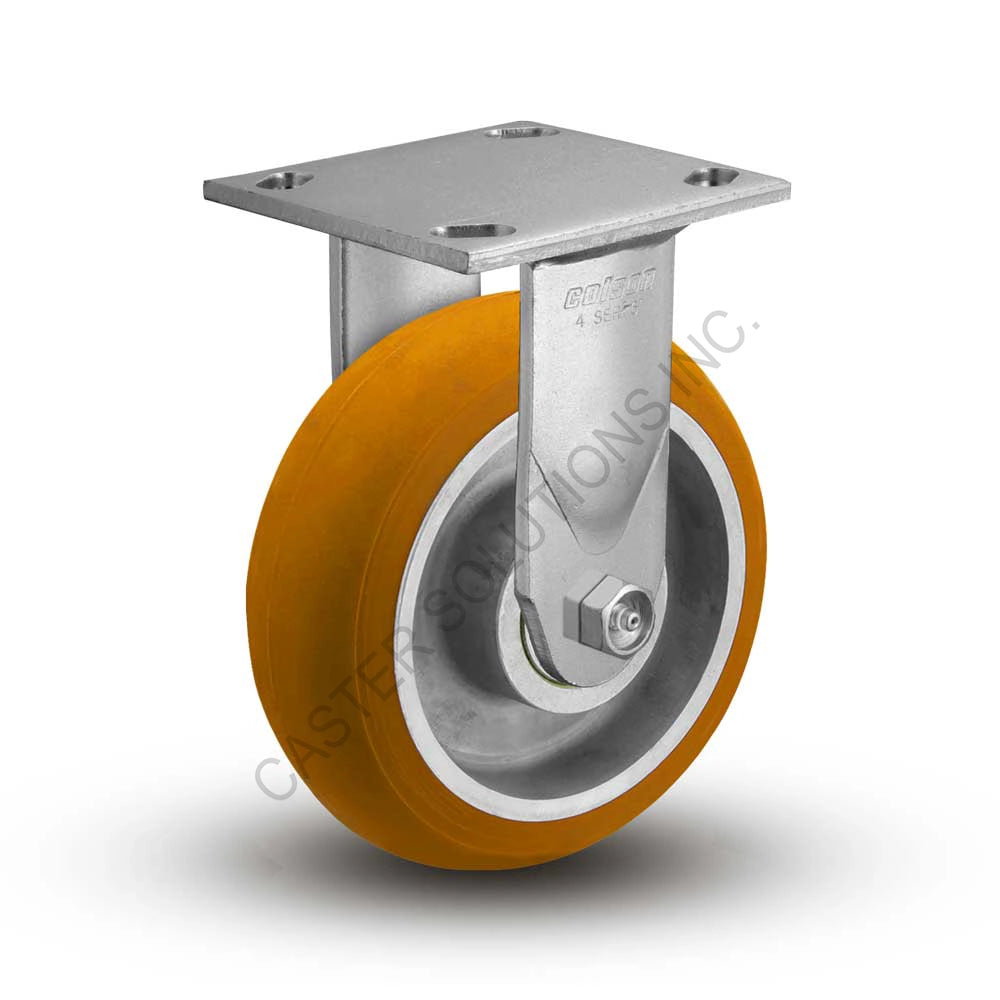 8" x 2" Rigid Plate Caster with CG-MAX Efficiency Wheel™
