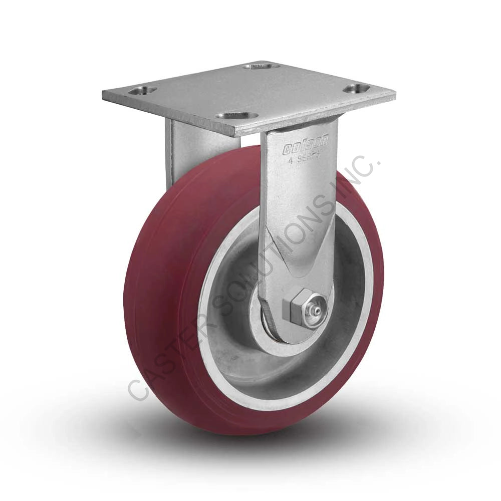 8" x 2" Rigid Plate Caster with CG-MAX Efficiency Wheel™