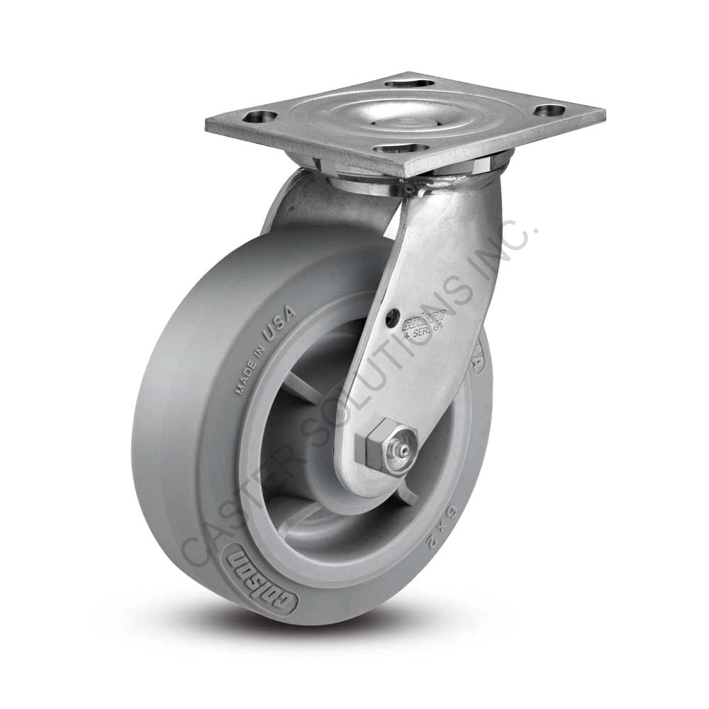8" x 2" Swivel Plate Caster with Performa Wheel