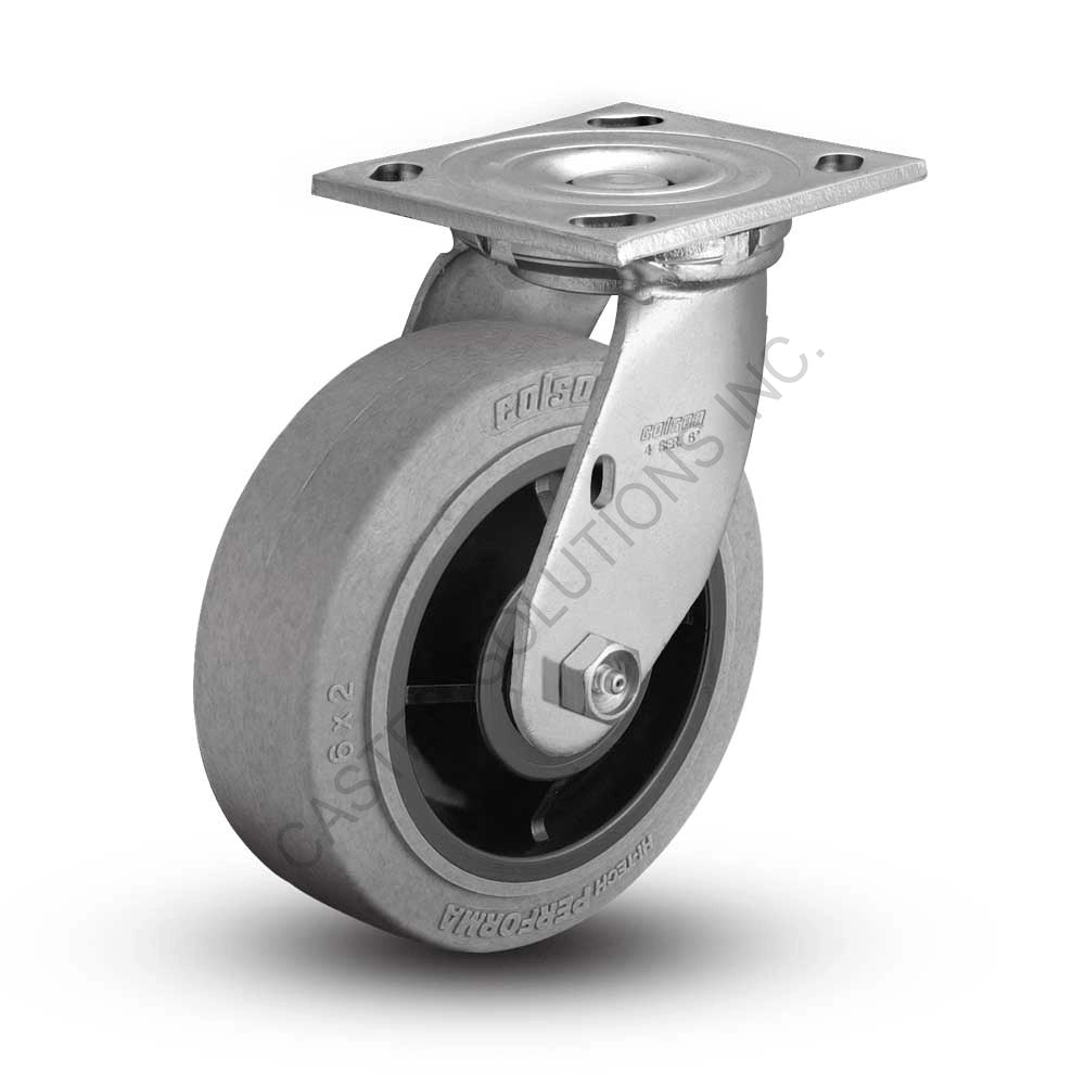 8" x 2" Swivel Plate Caster with Performa Conductive Wheel