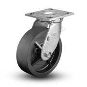 8" x 2" Swivel Plate Caster with Polyolefin Wheel