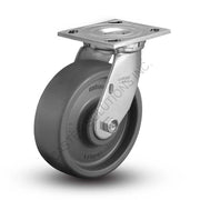 8" x 2" Swivel Plate Caster with Endura Solid Elastomer Wheel