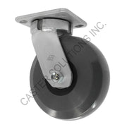 8" x 2" Swivel Plate Caster with Ergolastomer™ Wheel