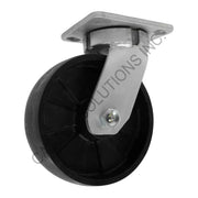 8" x 2" Swivel Plate Caster with MaxRok™ Wheel