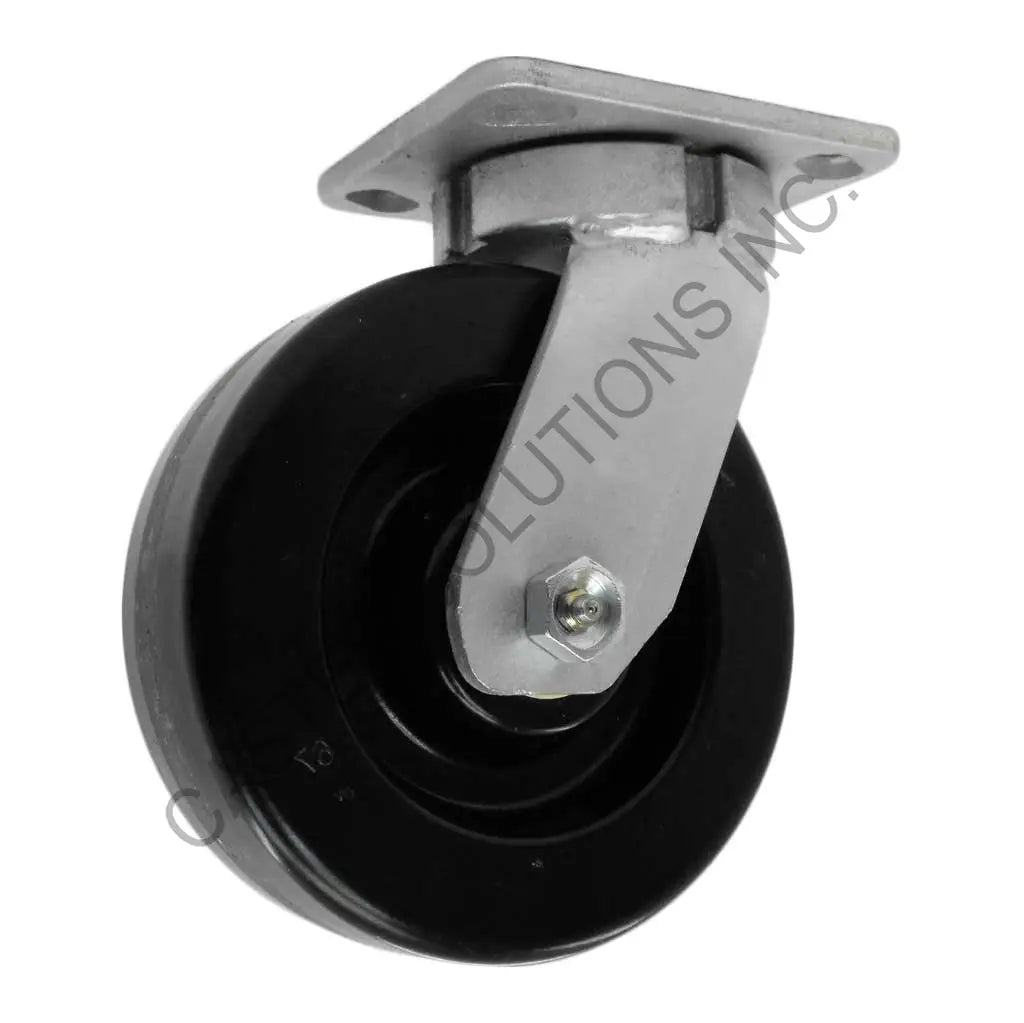 8" x 2" Swivel Plate Caster with Phenolic Wheel