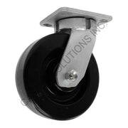 8" x 2" Swivel Plate Caster with Phenolic Wheel