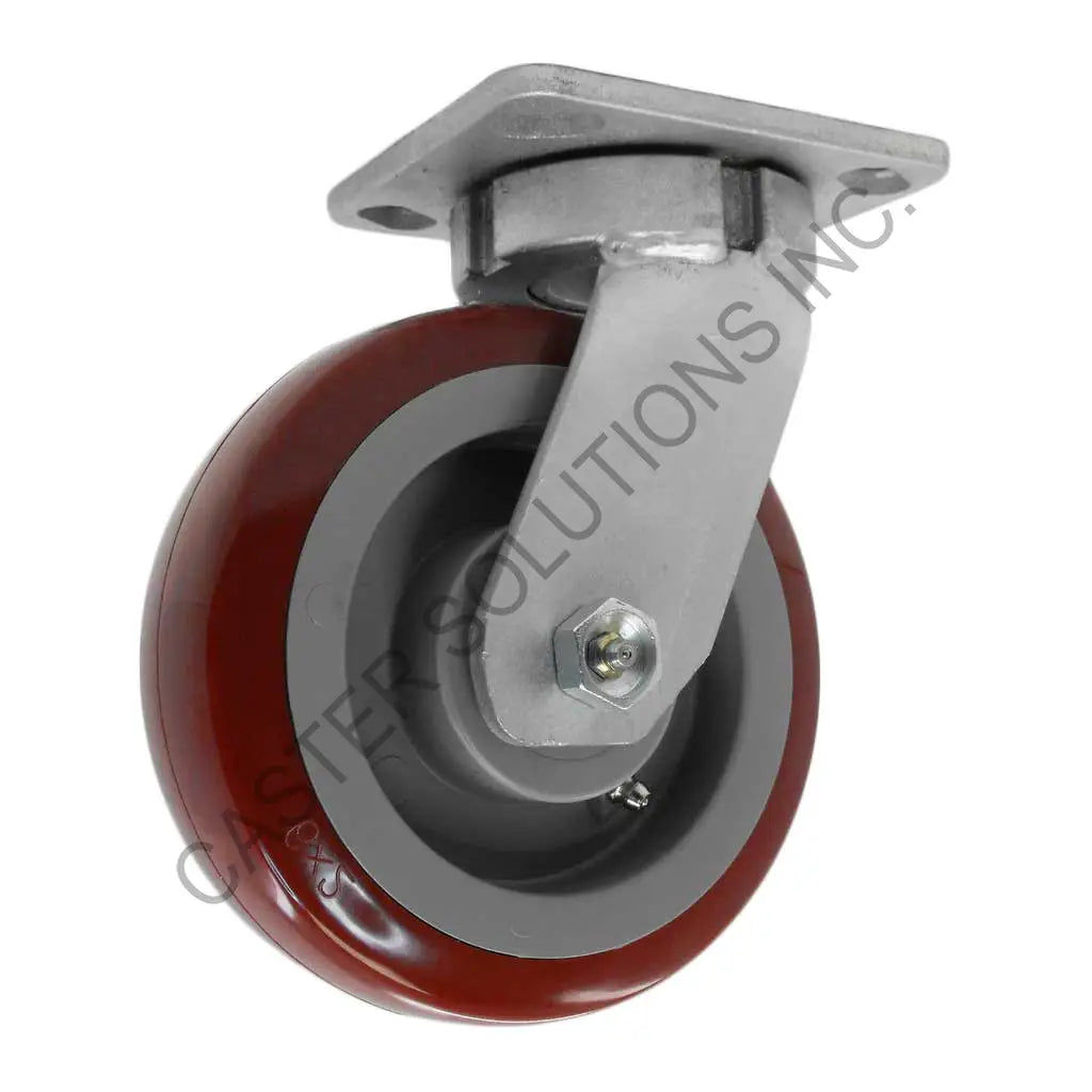 8" x 2" Swivel Plate Caster with Poly-Pro™ Wheel