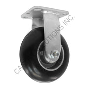 8" x 2" Rigid Plate Caster with Dura-Cushion™ Wheel