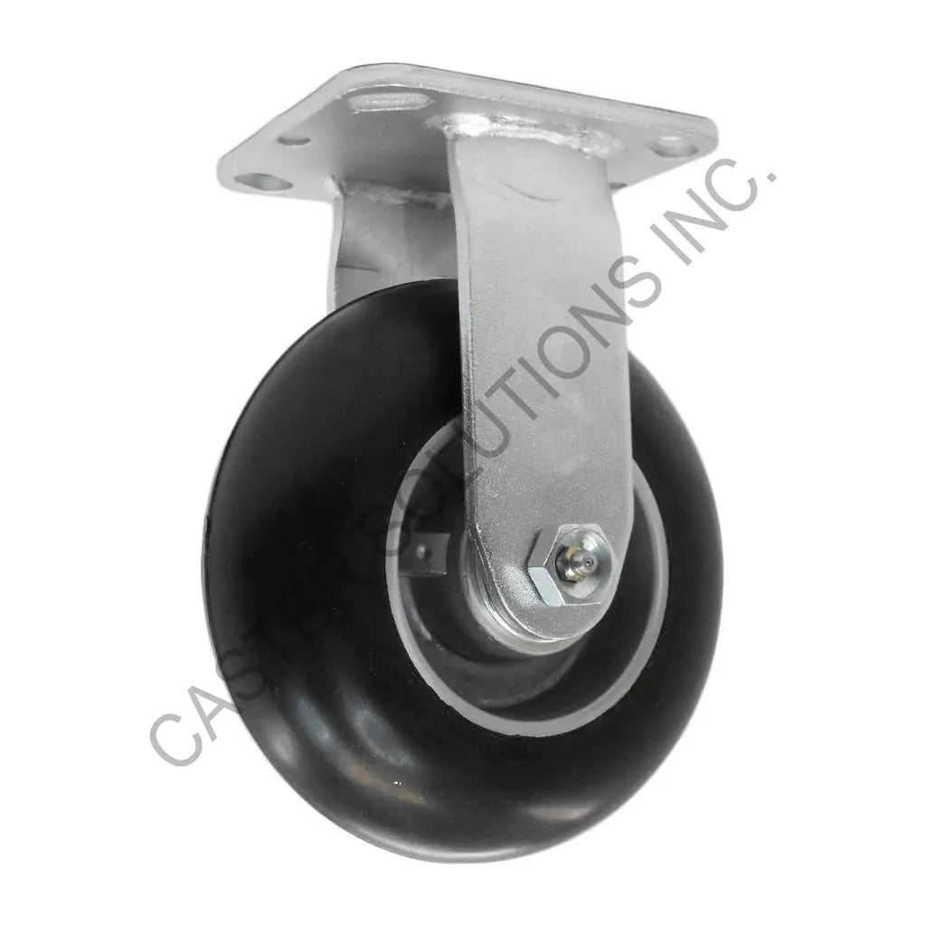 8" x 2" Rigid Plate Caster with Dura-Cushion™ Wheel