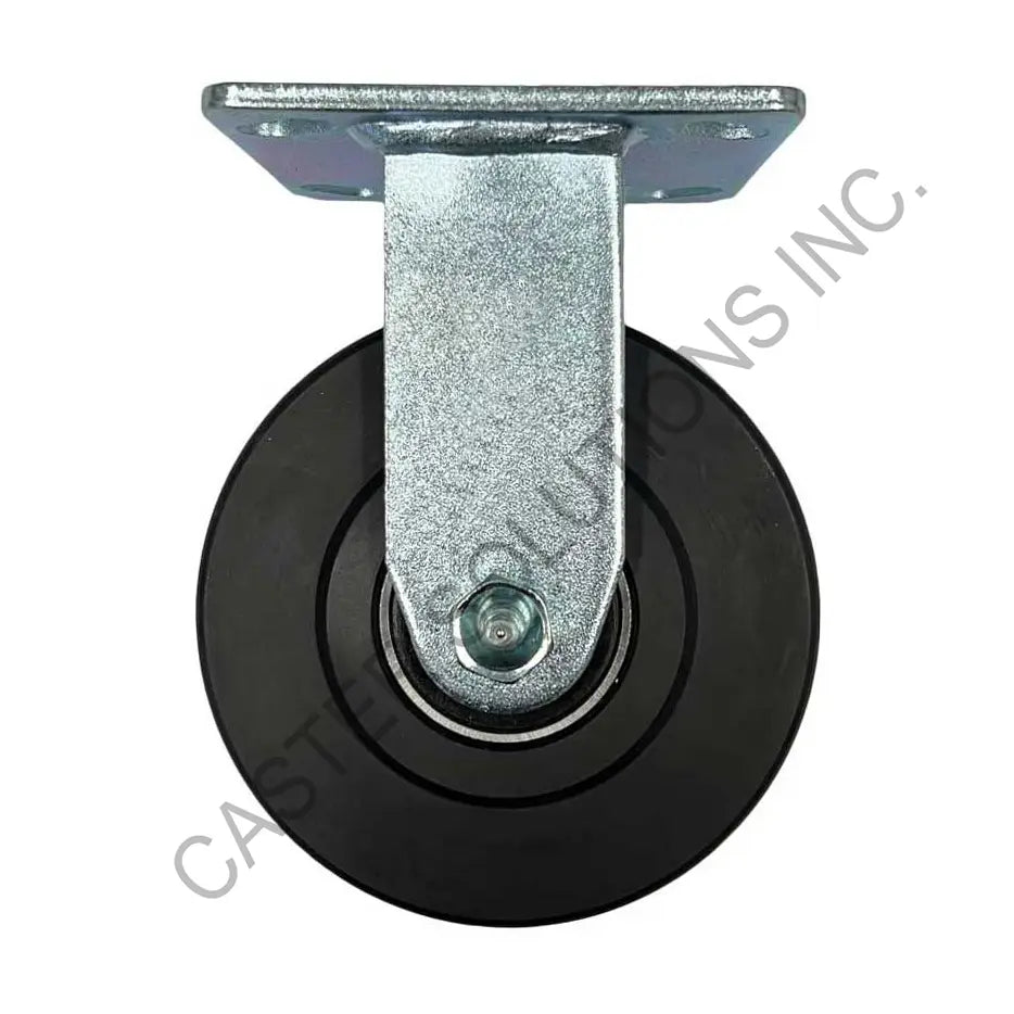8" x 2" Rigid Plate Caster with IronMan™ Wheel