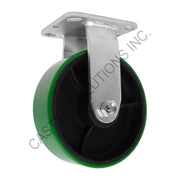 8" x 2" Rigid Plate Caster with Polyon™ Wheel