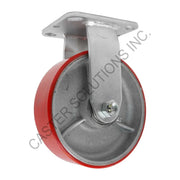 8" x 2" Rigid Plate Caster with Polyon™ Wheel