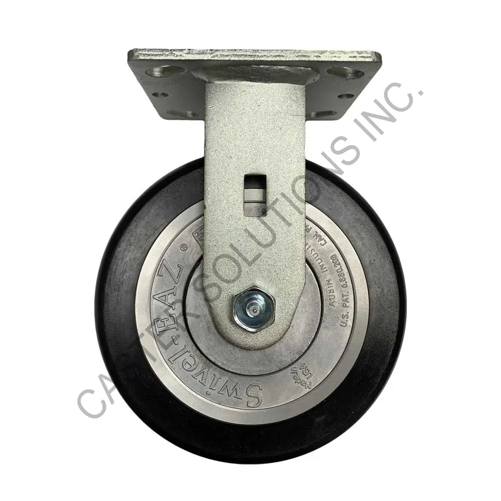 8" x 2" Rigid Plate Caster with Swivel-EAZ® Wheel