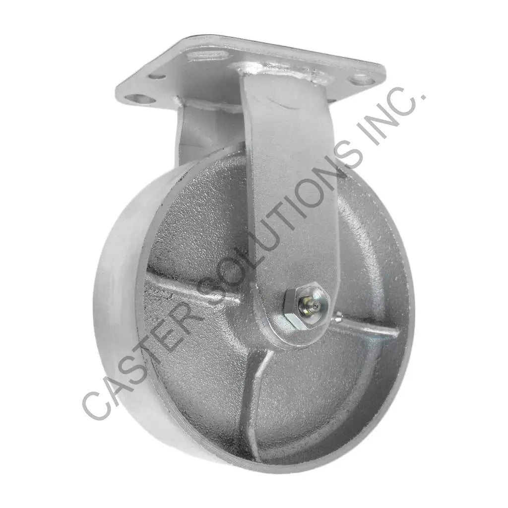 8" x 2" Rigid Plate Caster with Semi-Steel Wheel