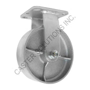 8" x 2" Rigid Plate Caster with Semi-Steel Wheel