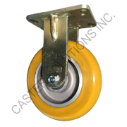 8" x 2" Rigid Plate Caster with UltraFlex™ Wheel
