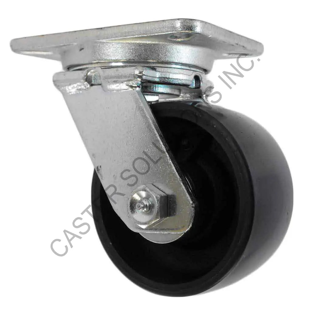 6" x 3" Swivel Plate Caster with Energy Saver Polyon Wheel