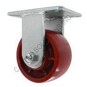 12" x 3" Rigid Plate Caster with Crowned Ductile Steel Wheel