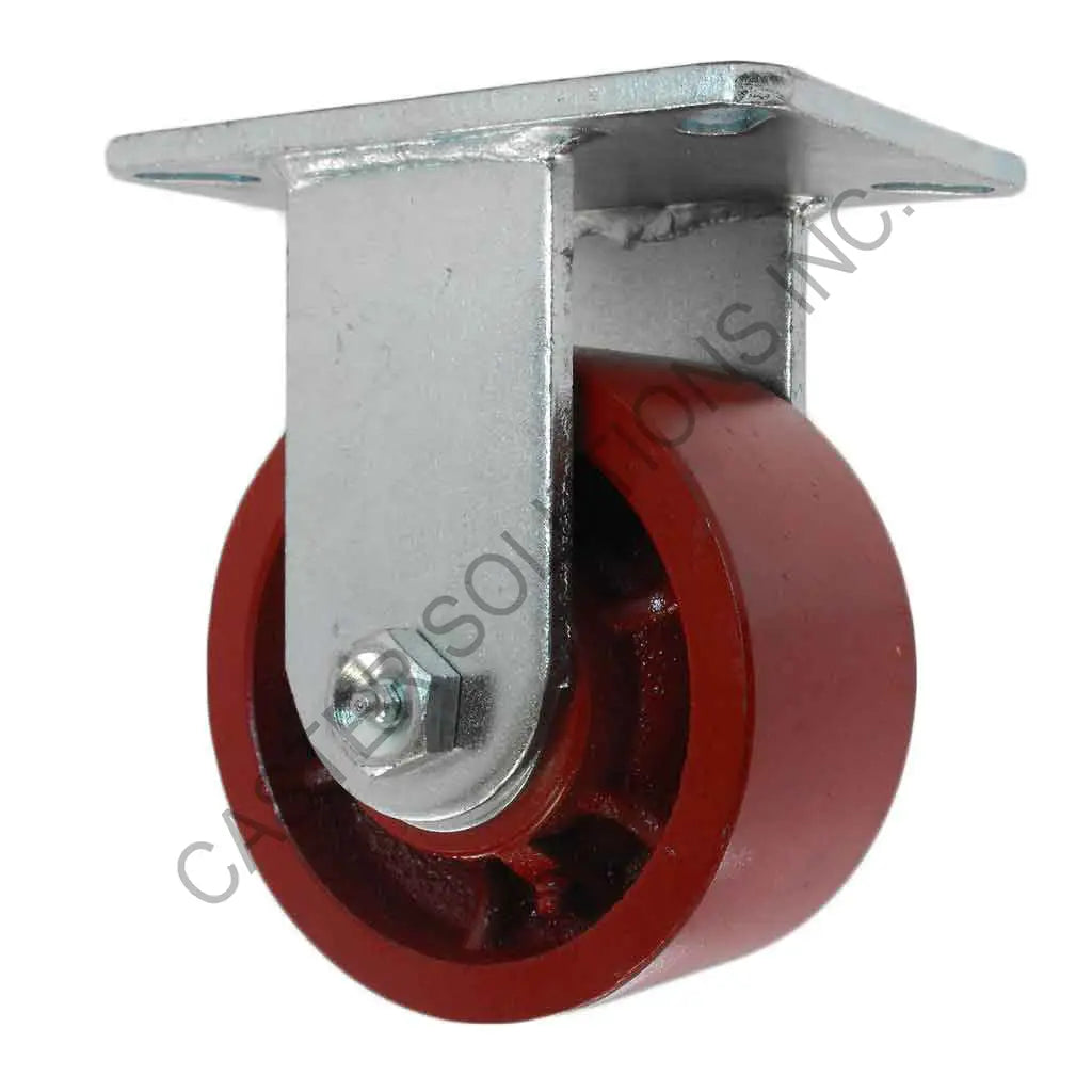 12" x 3" Rigid Plate Caster with Ductile Steel Wheel