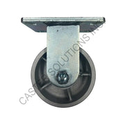 12" x 3" Rigid Plate Caster with Semi-Steel Wheel