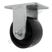 6" x 3" Rigid Plate Caster with Energy Saver Polyon Wheel