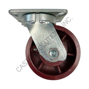 12" x 3" Swivel Plate Caster with Ductile Steel Wheel