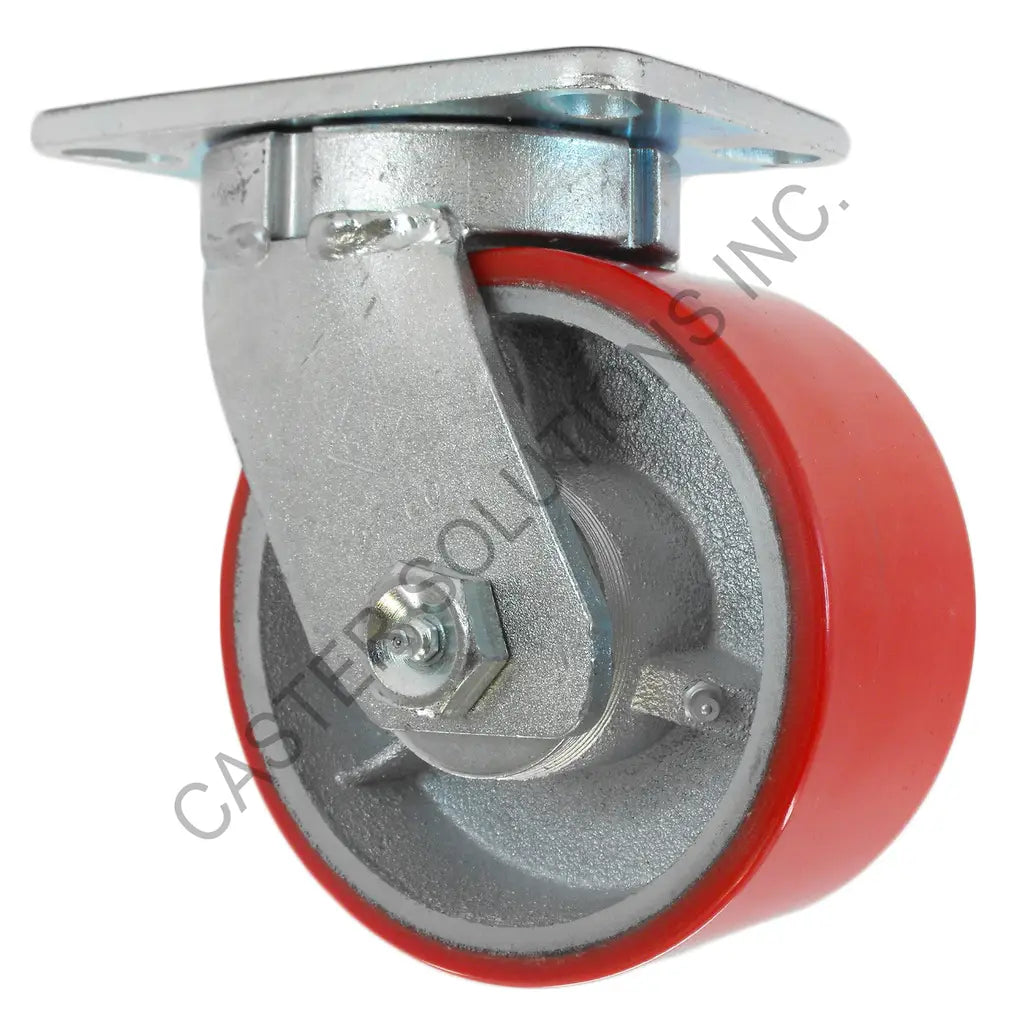 6" x 3" Swivel Plate Caster with Polyon™ Wheel