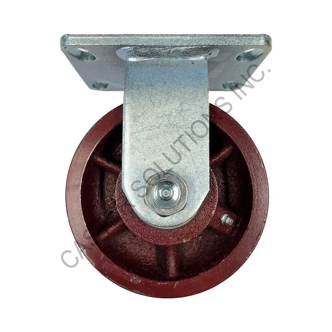 12" x 3" Rigid Plate Caster with Ductile Steel Wheel
