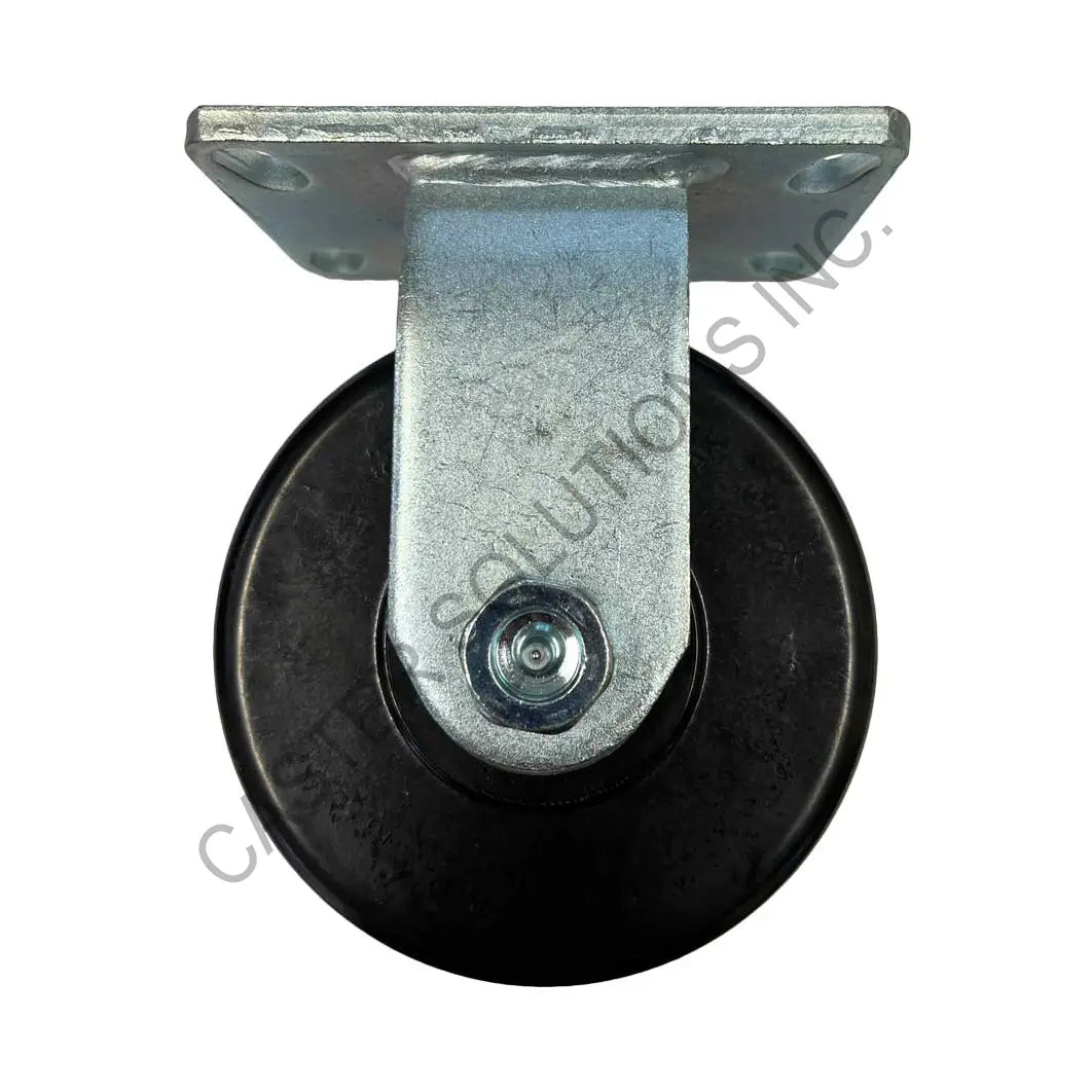 12" x 3" Rigid Plate Caster with Phenolic Wheel